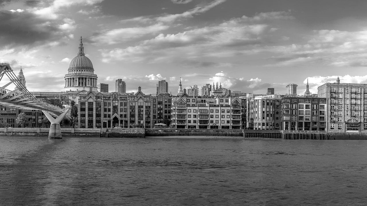 Home 68 St Paul's Cathedral and the Millennium Bridge, London